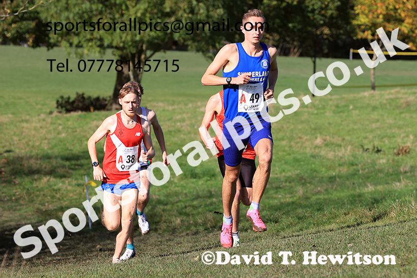Senior men, 2024 Northern Cross Country Relays, Graves Park, Sheffield.   Photo: David T. Hewitson/Sports for All Pics